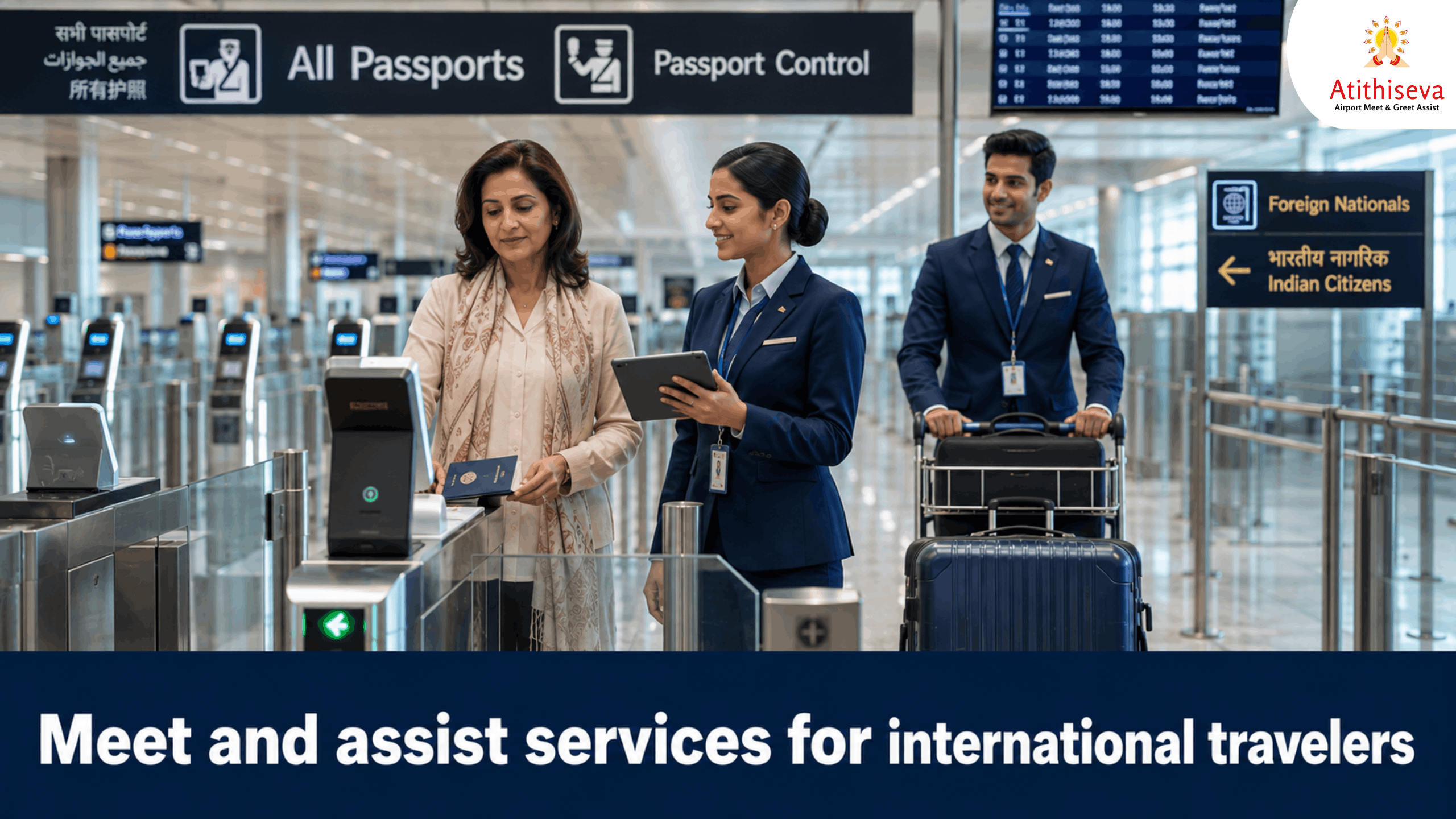 Meet and assist services for international travelers